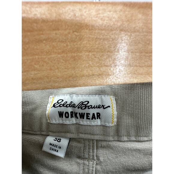 Eddie Bauer Shorts Men 38 Khaki Tan Relaxed Fit Cotton Blend Workwear - Picture 4 of 7